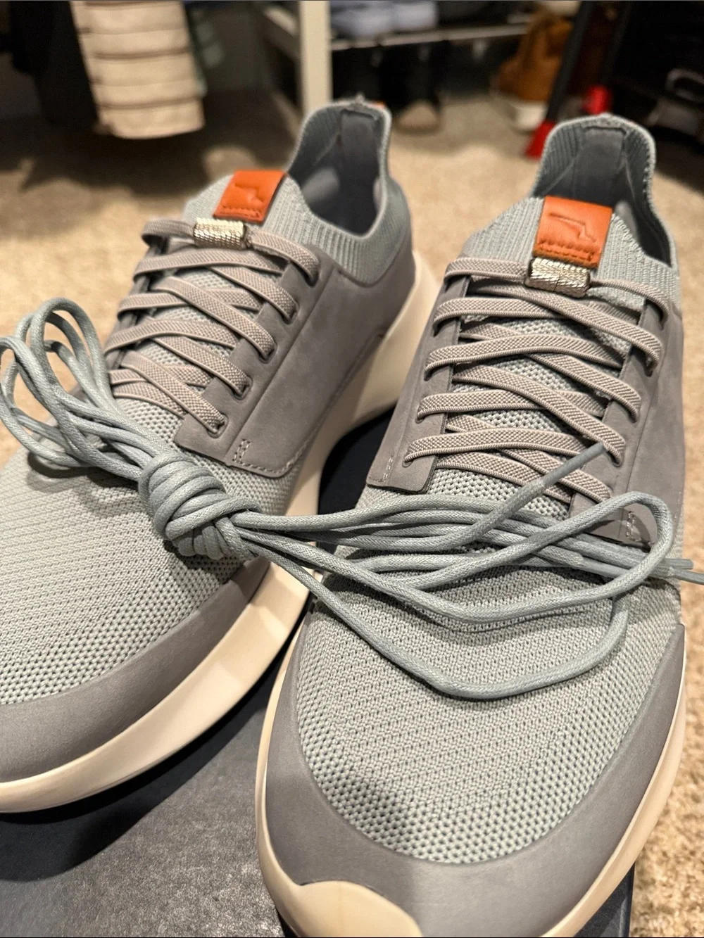 Men’s Grey Wolf & Shepherd Shoes New (in box) w/stretchy/original laces. Size 10